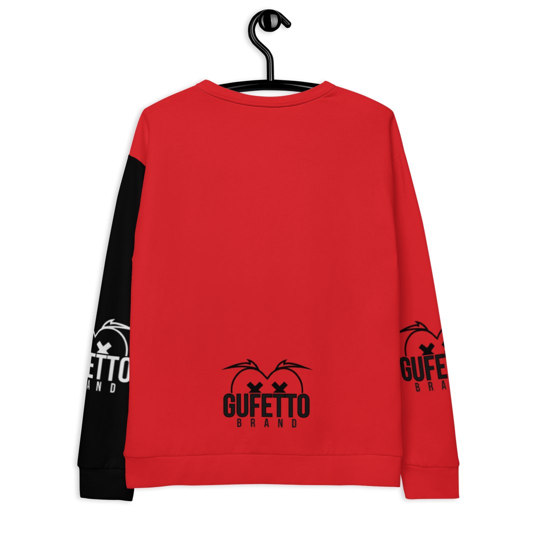 Felpa unisex Uomo/Donna ROSSO NEROLO - Gufetto Brand 