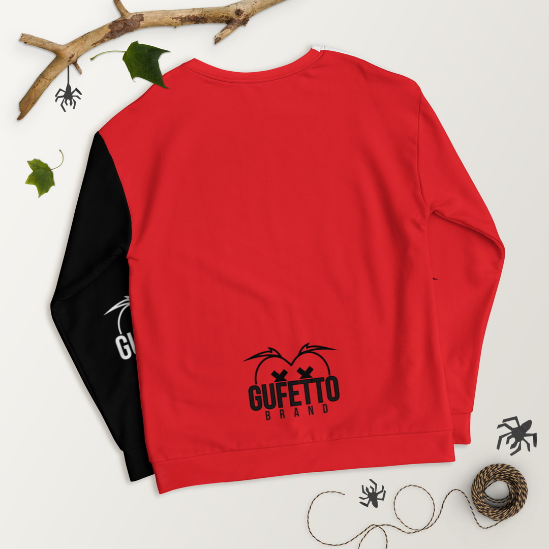 Felpa unisex Uomo/Donna ROSSO NEROLO - Gufetto Brand 