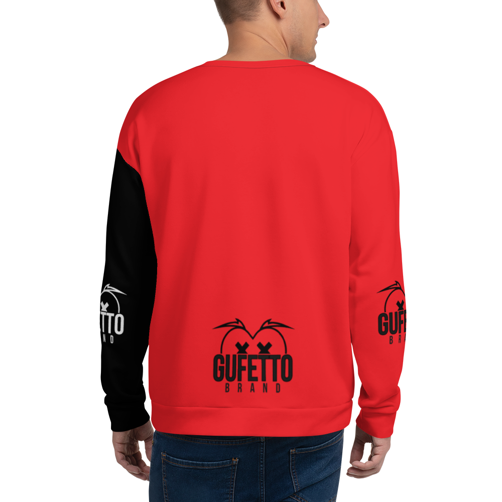 Felpa unisex Uomo/Donna ROSSO NEROLO - Gufetto Brand 