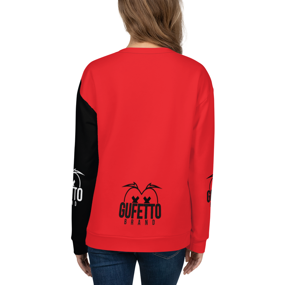 Felpa unisex Uomo/Donna ROSSO NEROLO - Gufetto Brand 