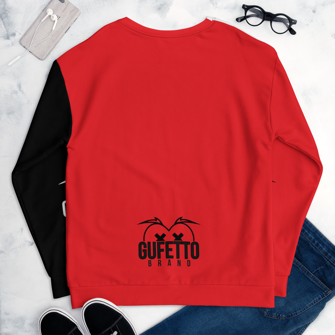 Felpa unisex Uomo/Donna ROSSO NEROLO - Gufetto Brand 