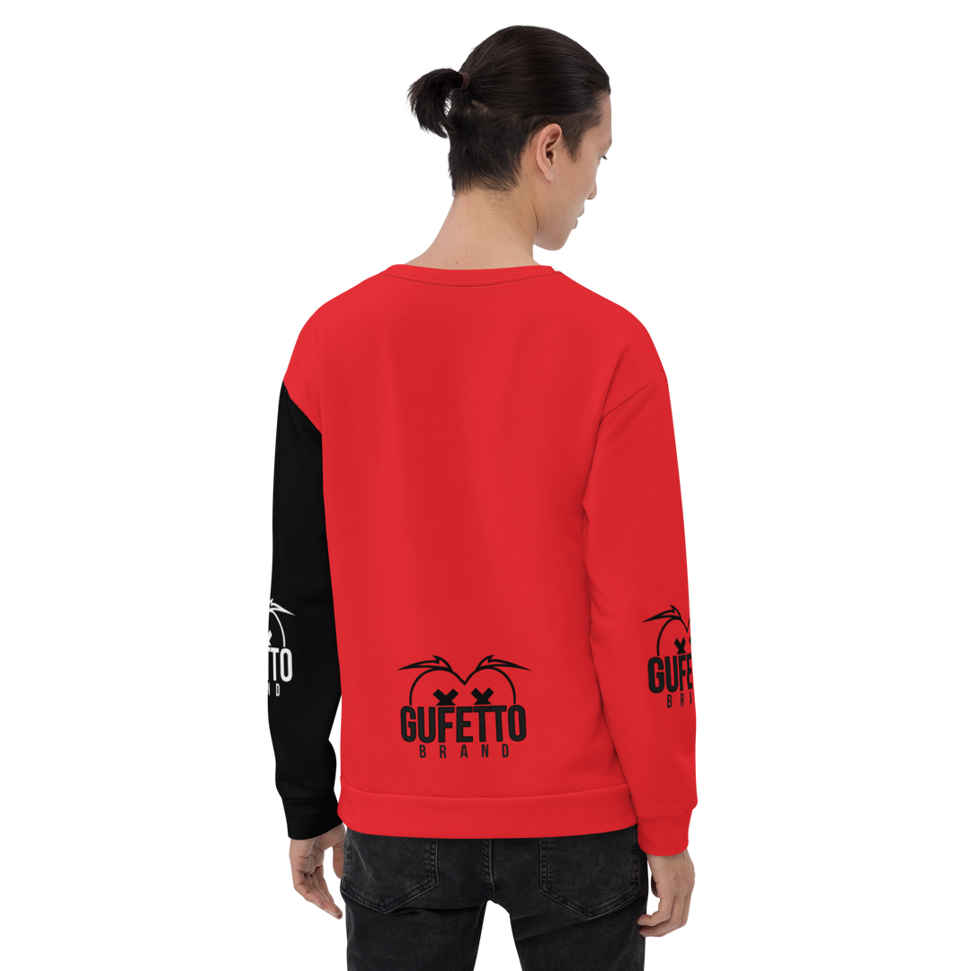Felpa unisex Uomo/Donna ROSSO NEROLO - Gufetto Brand 