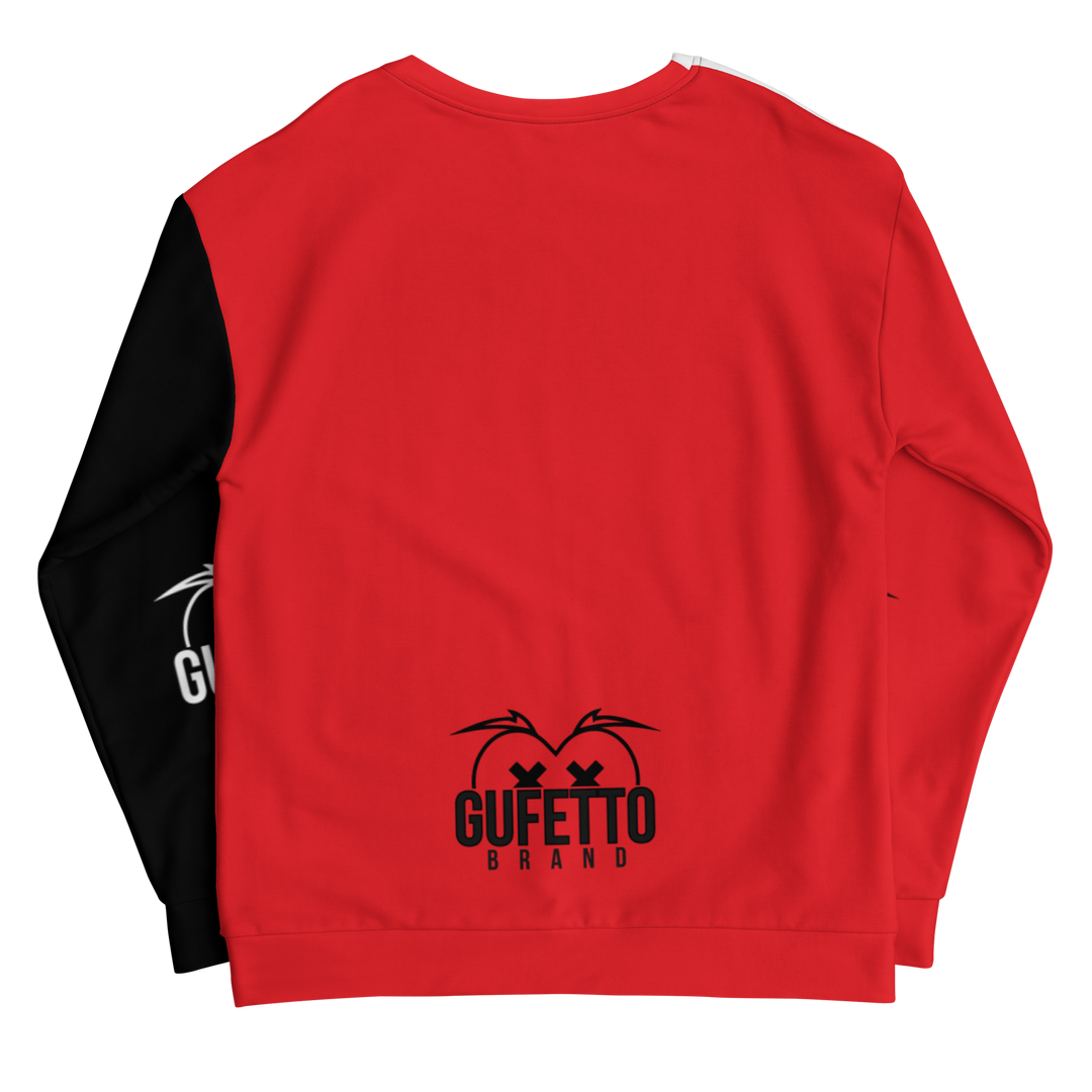 Felpa unisex Uomo/Donna ROSSO NEROLO - Gufetto Brand 