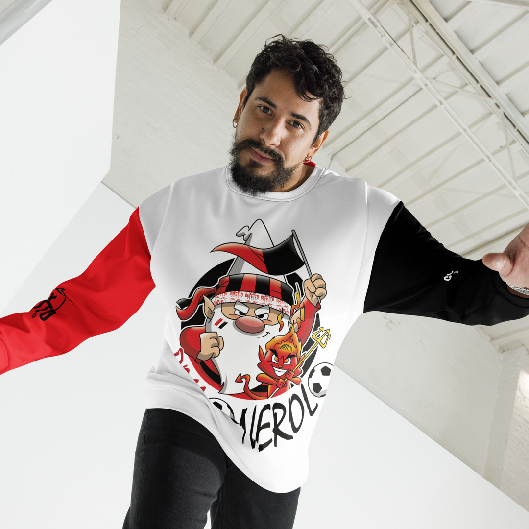 Felpa unisex Uomo/Donna ROSSO NEROLO - Gufetto Brand 