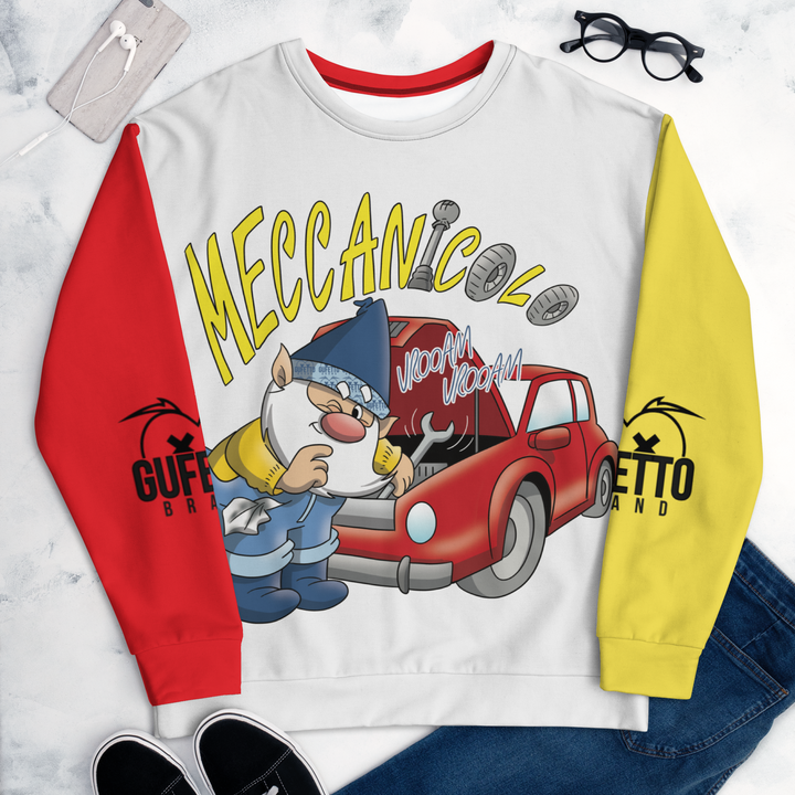Felpa unisex Uomo/Donna MECCANICOLO - Gufetto Brand 