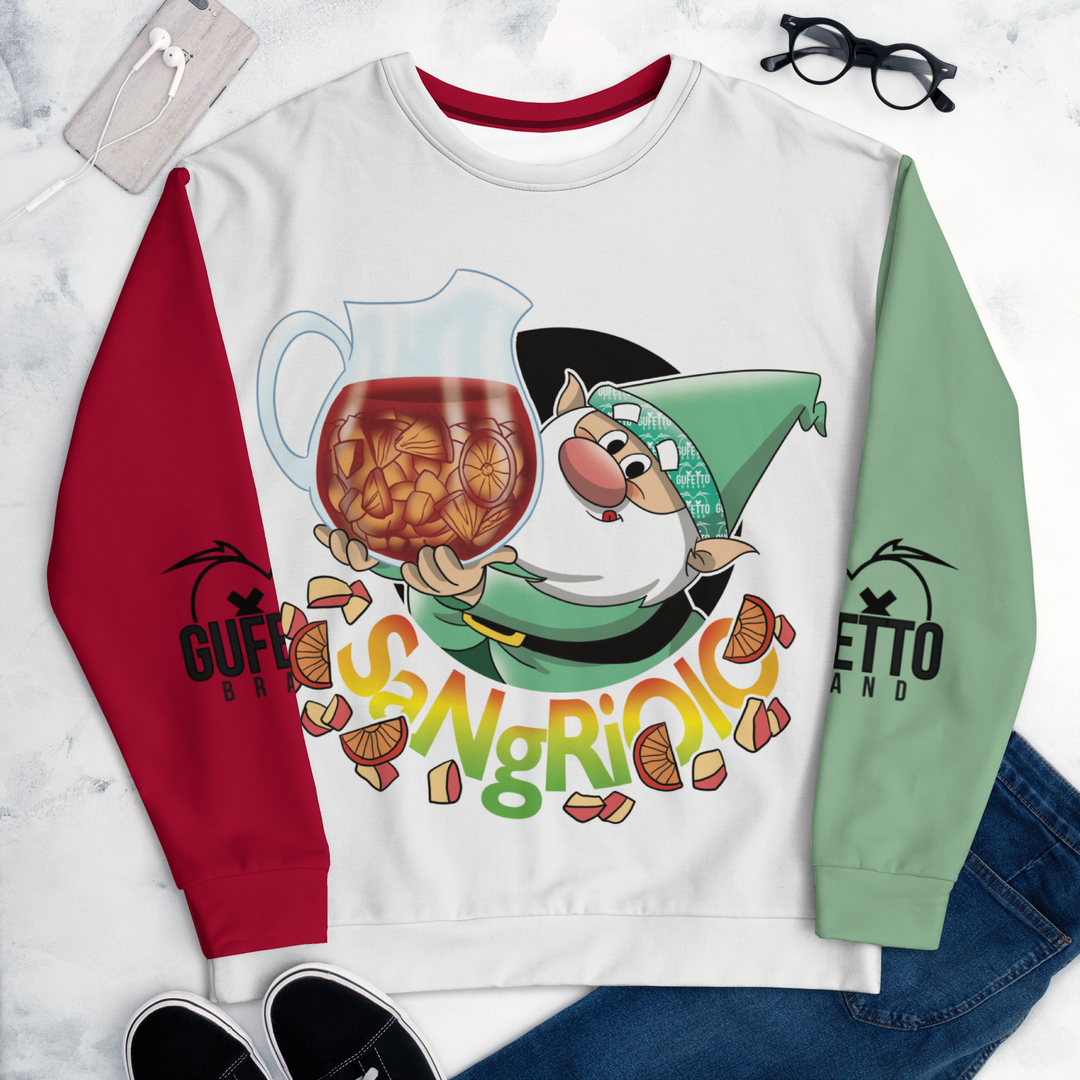 Felpa unisex Uomo/Donna SANGRIOLO - Gufetto Brand 