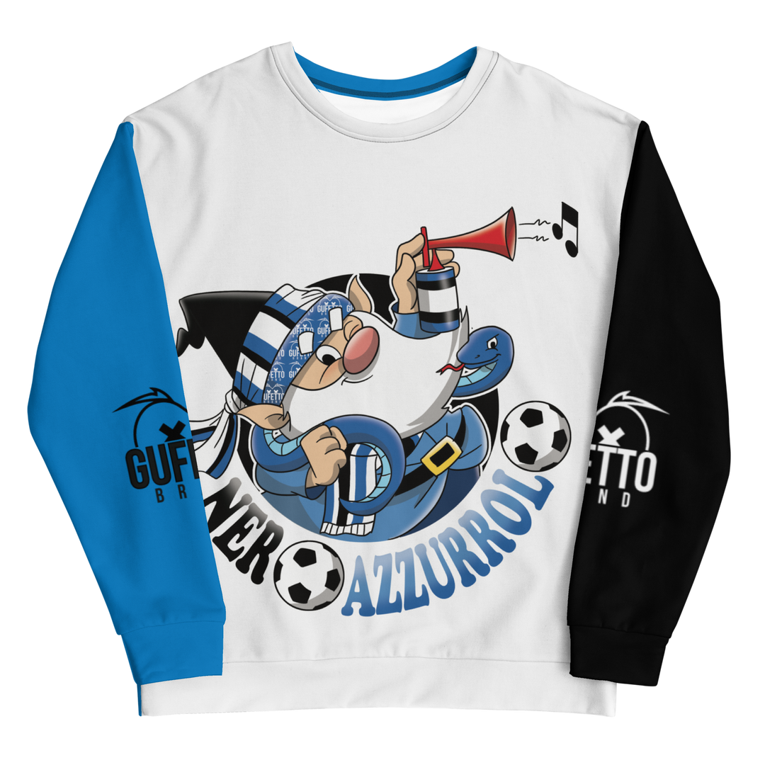 Felpa unisex Uomo/Donna NEROAZZURROLO - Gufetto Brand 