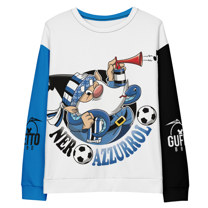 Felpa unisex Uomo/Donna NEROAZZURROLO - Gufetto Brand 