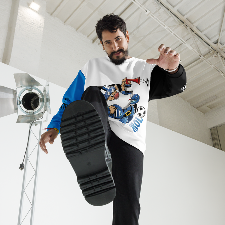 Felpa unisex Uomo/Donna NEROAZZURROLO - Gufetto Brand 