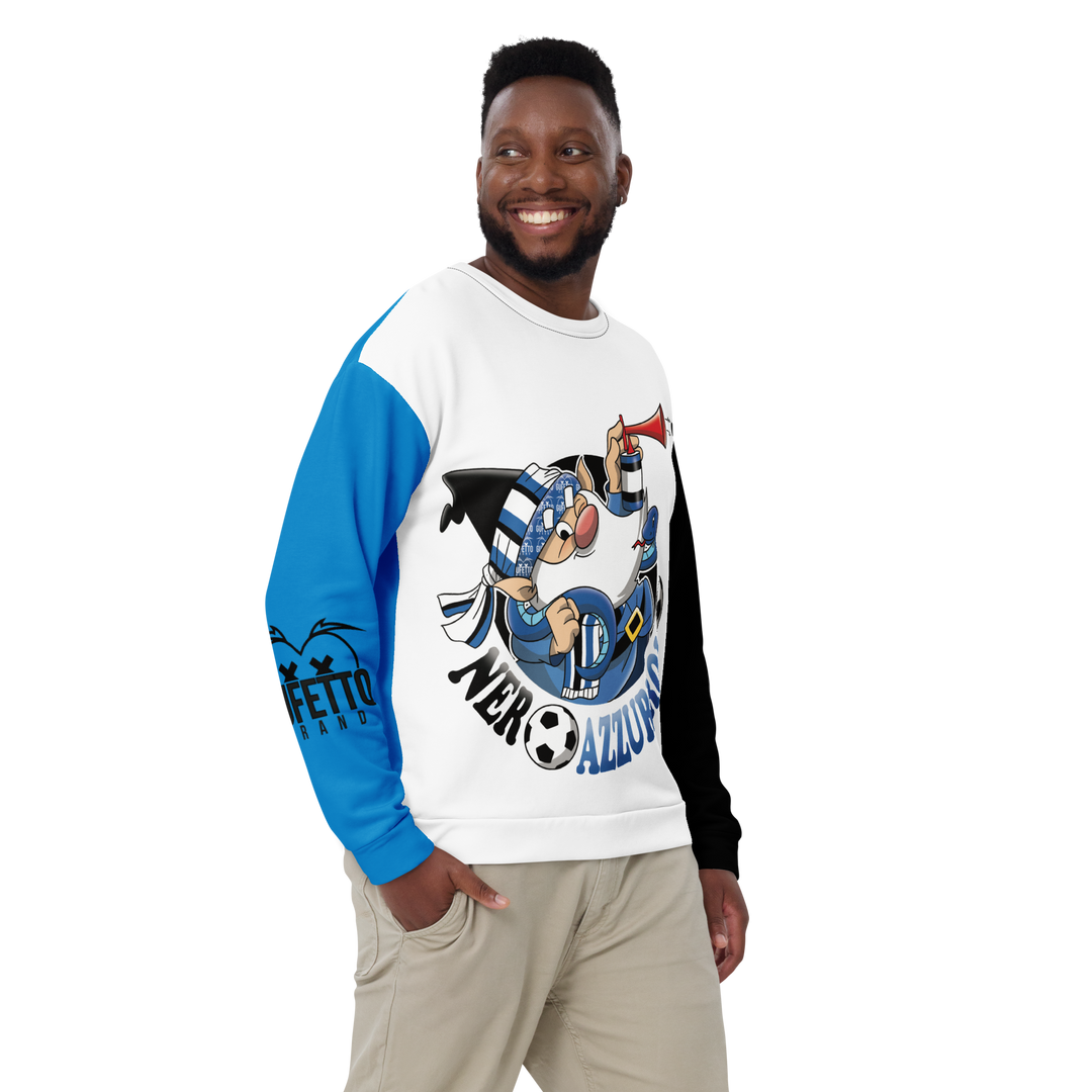 Felpa unisex Uomo/Donna NEROAZZURROLO - Gufetto Brand 