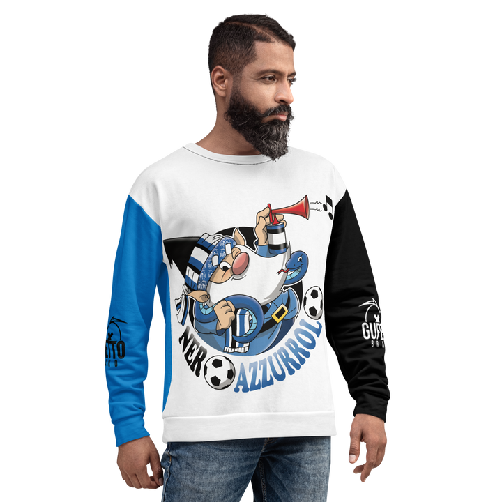Felpa unisex Uomo/Donna NEROAZZURROLO - Gufetto Brand 