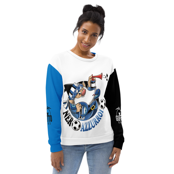 Felpa unisex Uomo/Donna NEROAZZURROLO - Gufetto Brand 
