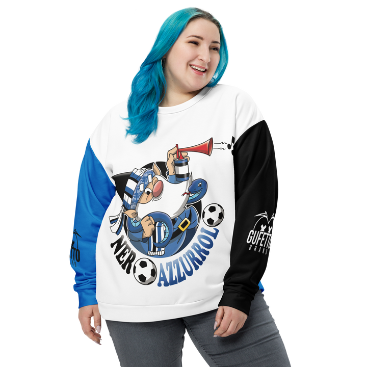 Felpa unisex Uomo/Donna NEROAZZURROLO - Gufetto Brand 