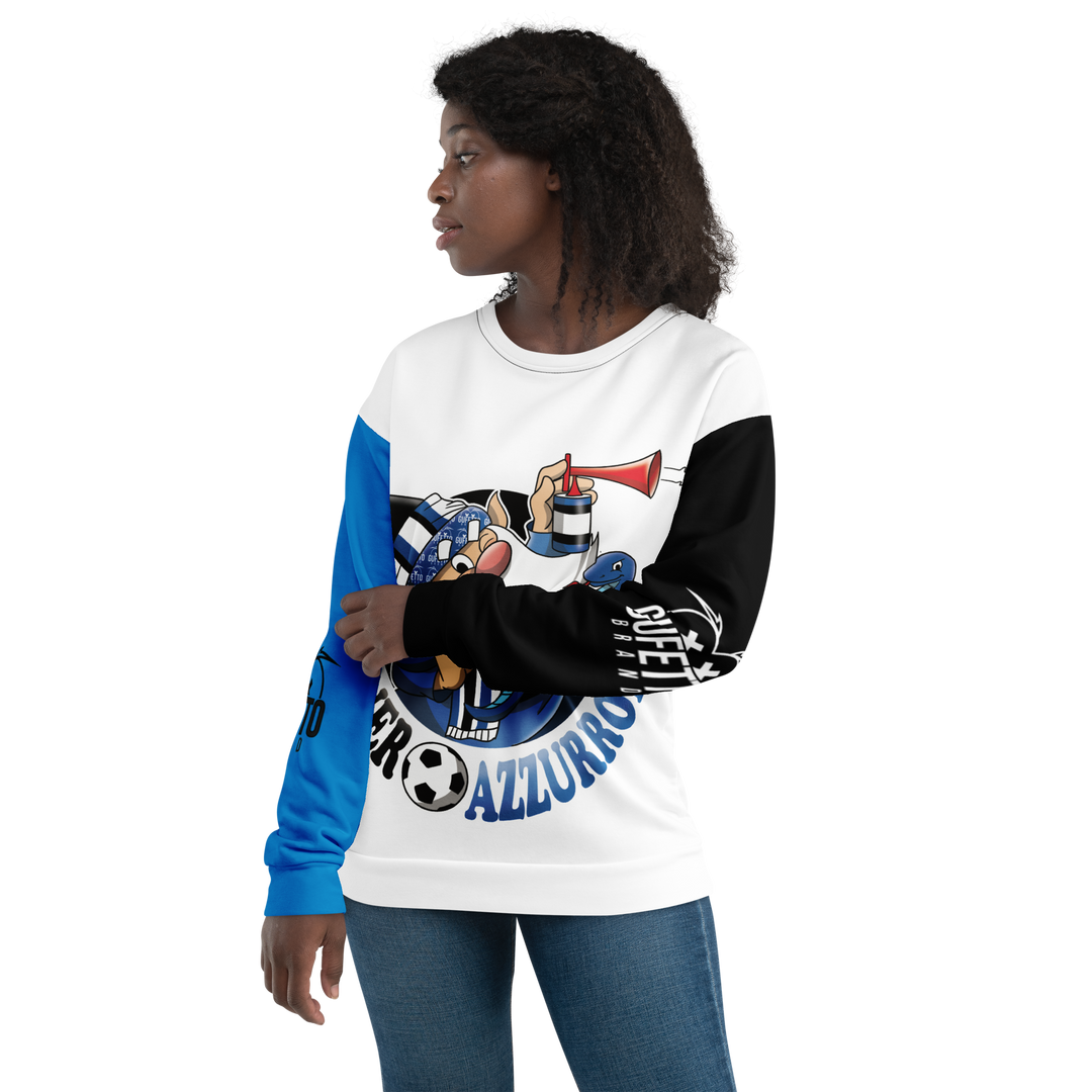 Felpa unisex Uomo/Donna NEROAZZURROLO - Gufetto Brand 