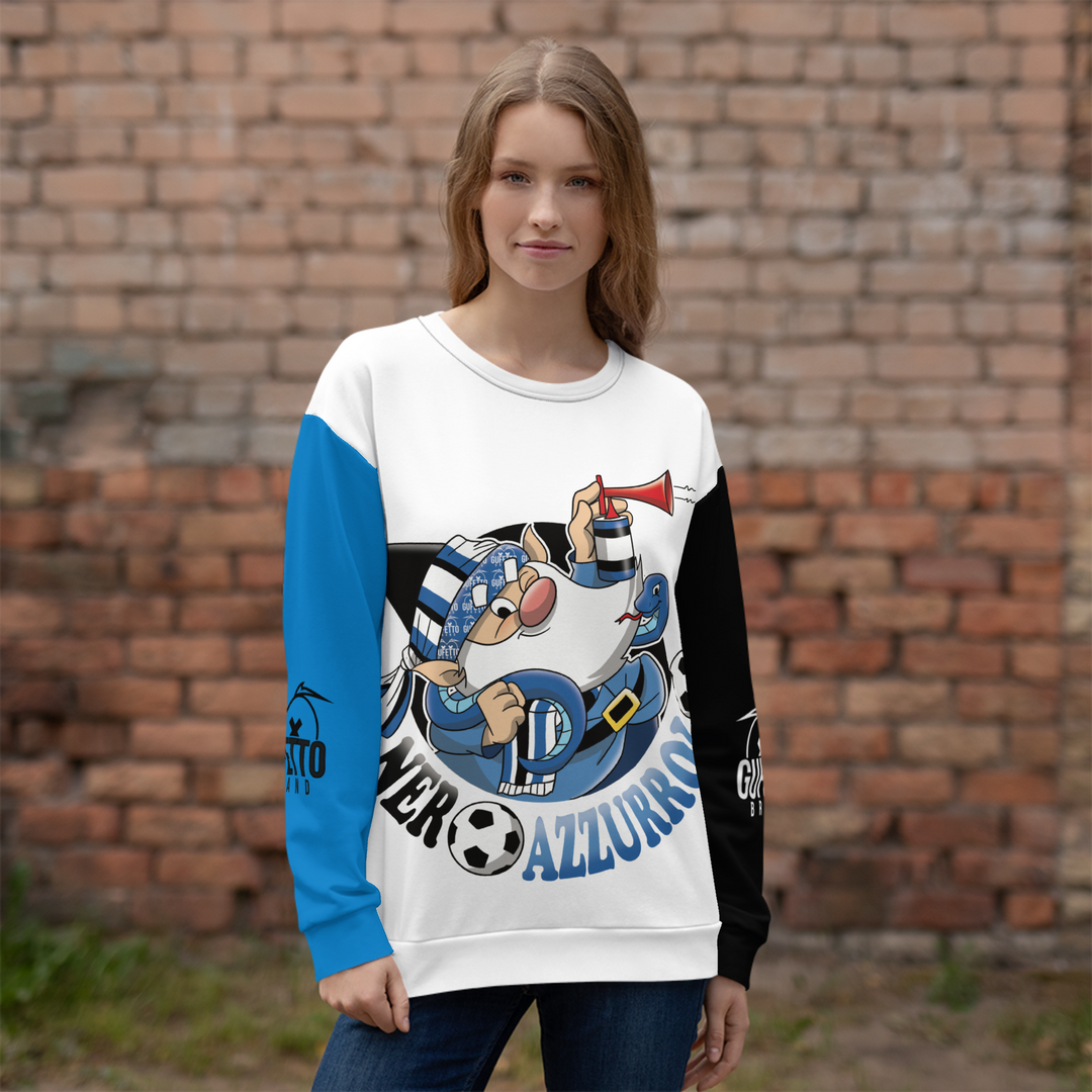 Felpa unisex Uomo/Donna NEROAZZURROLO - Gufetto Brand 