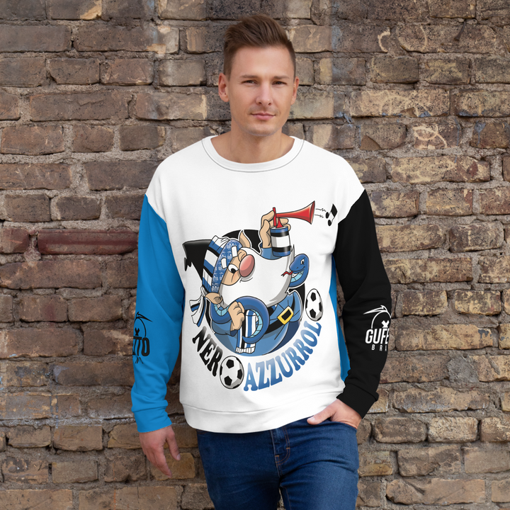 Felpa unisex Uomo/Donna NEROAZZURROLO - Gufetto Brand 