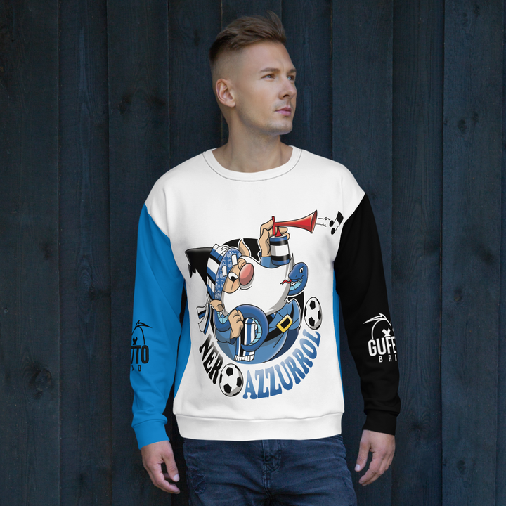 Felpa unisex Uomo/Donna NEROAZZURROLO - Gufetto Brand 