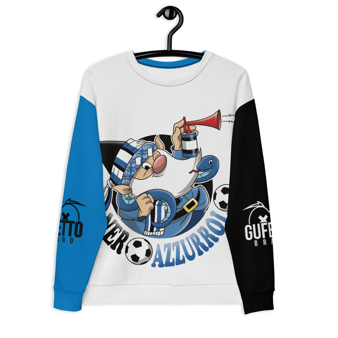 Felpa unisex Uomo/Donna NEROAZZURROLO - Gufetto Brand 