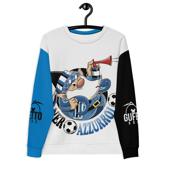 Felpa unisex Uomo/Donna NEROAZZURROLO - Gufetto Brand 