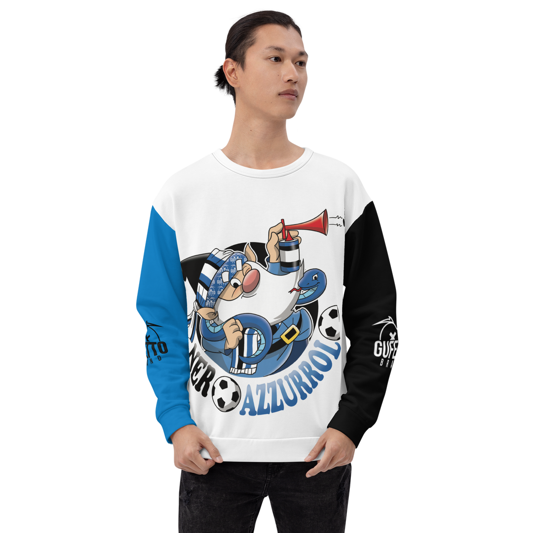 Felpa unisex Uomo/Donna NEROAZZURROLO - Gufetto Brand 