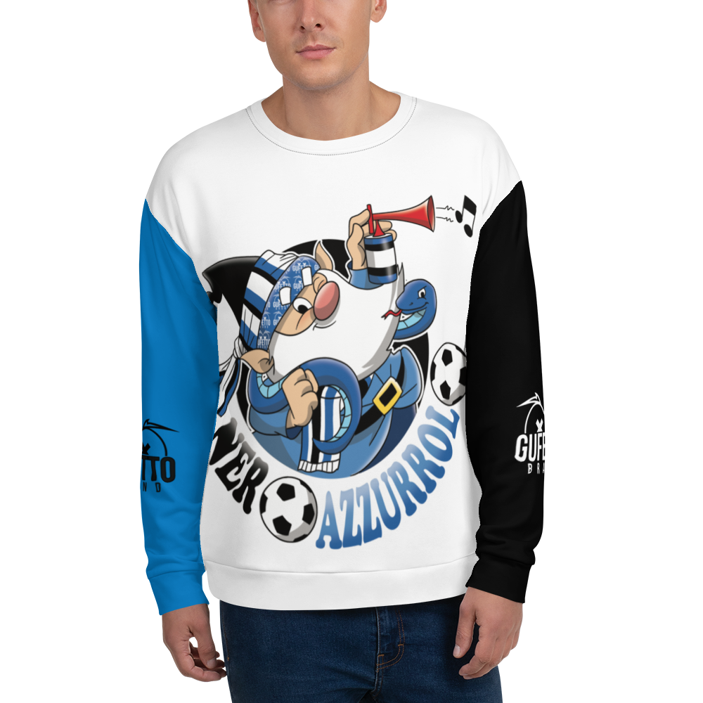 Felpa unisex Uomo/Donna NEROAZZURROLO - Gufetto Brand 