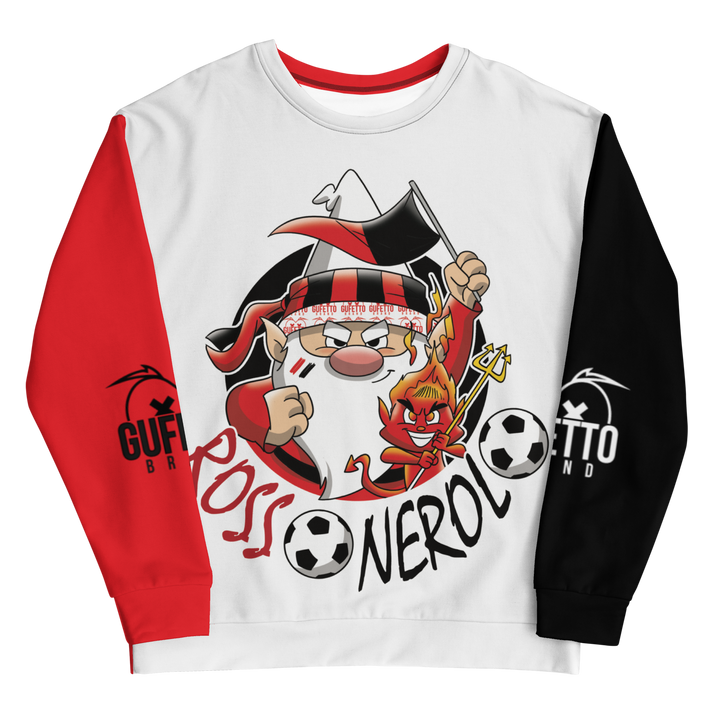 Felpa unisex Uomo/Donna ROSSO NEROLO - Gufetto Brand 