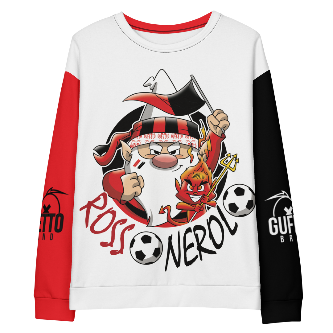 Felpa unisex Uomo/Donna ROSSO NEROLO - Gufetto Brand 