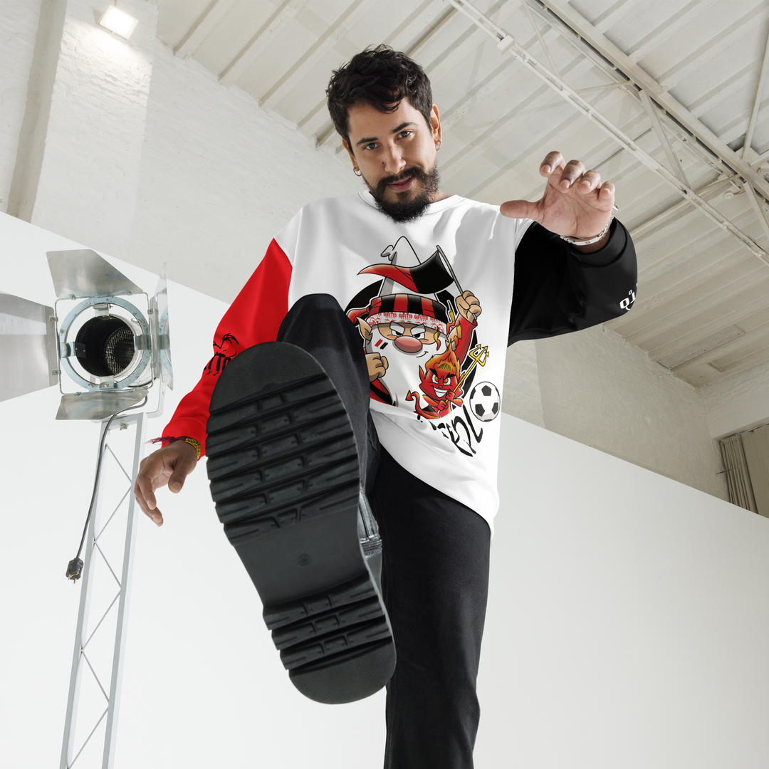 Felpa unisex Uomo/Donna ROSSO NEROLO - Gufetto Brand 