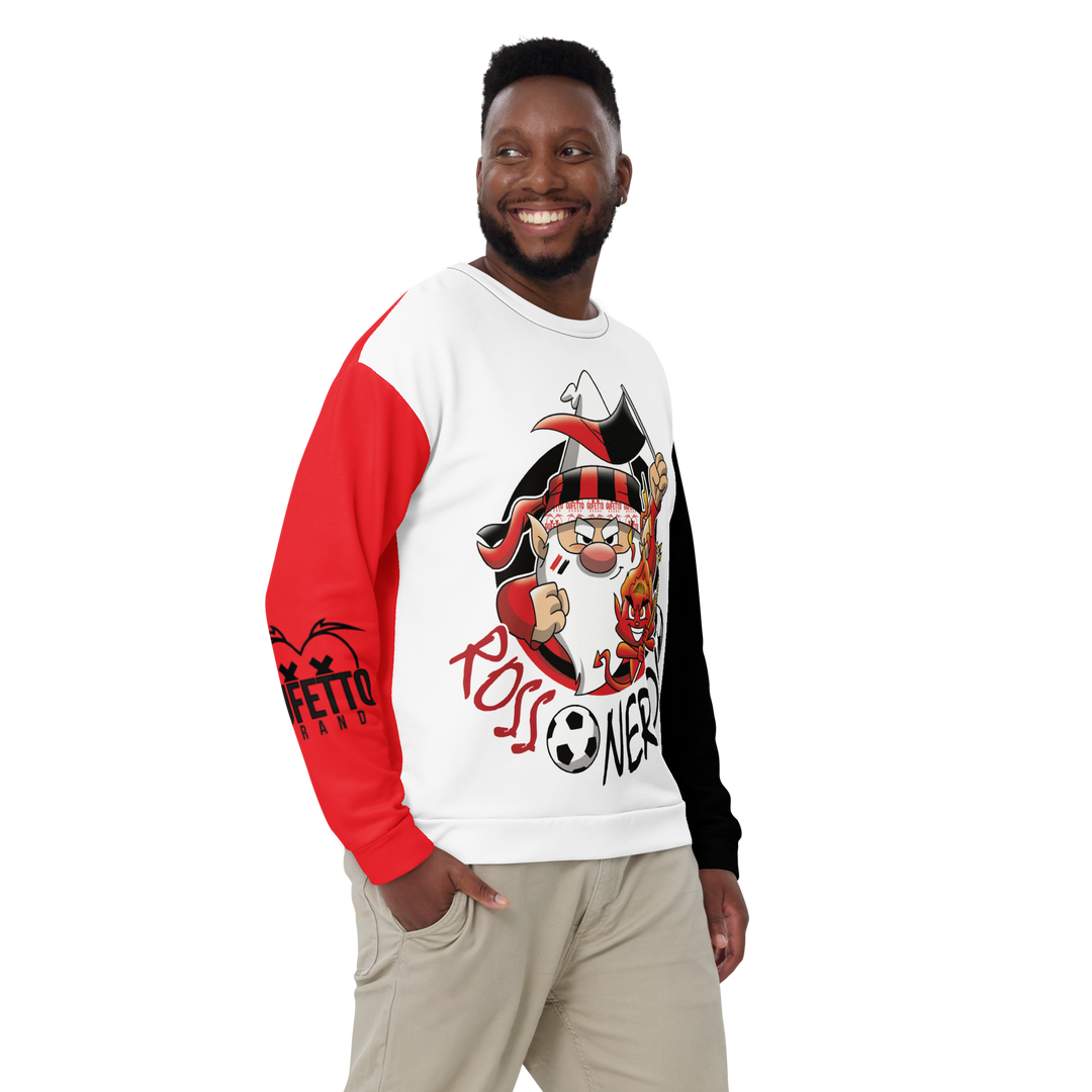 Felpa unisex Uomo/Donna ROSSO NEROLO - Gufetto Brand 