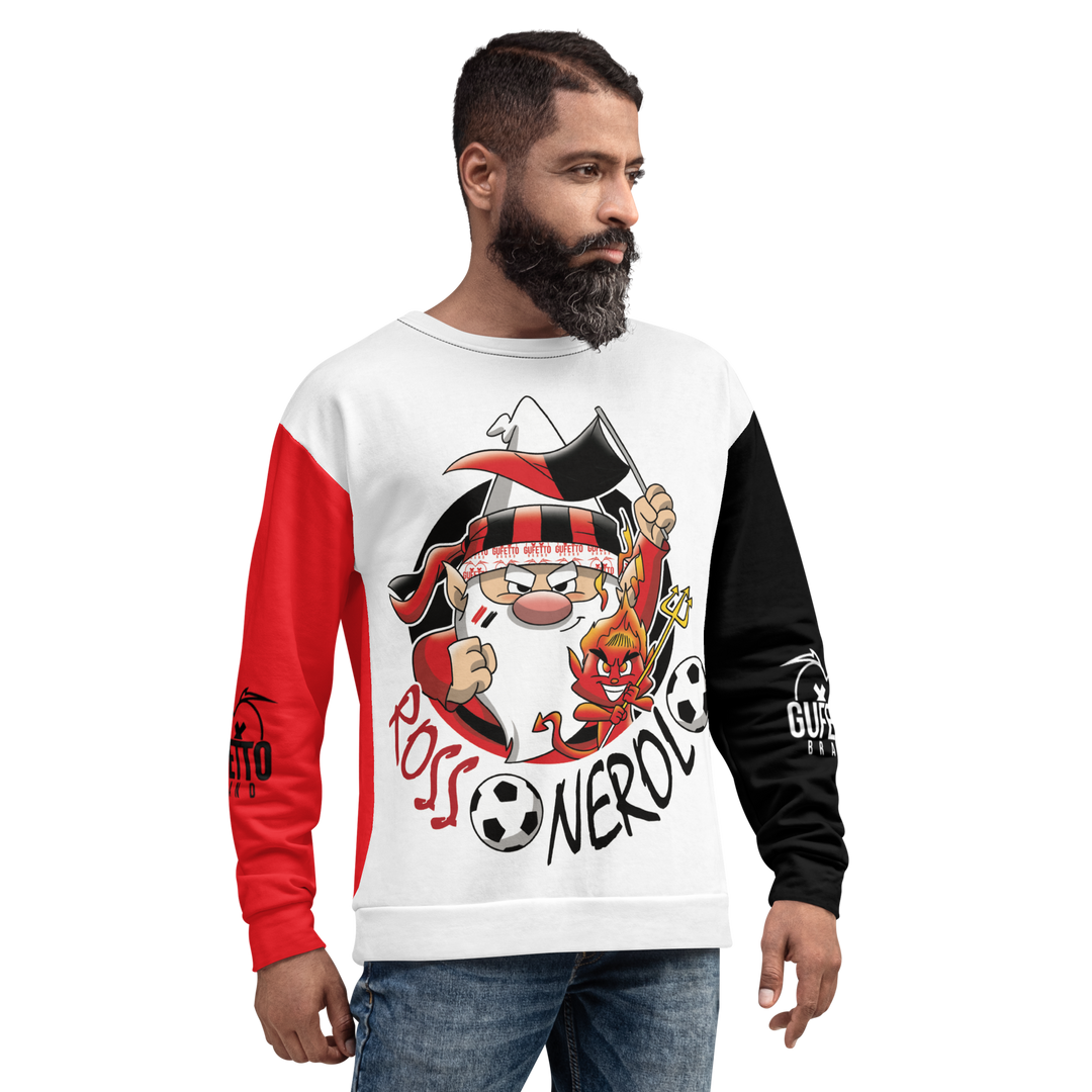 Felpa unisex Uomo/Donna ROSSO NEROLO - Gufetto Brand 