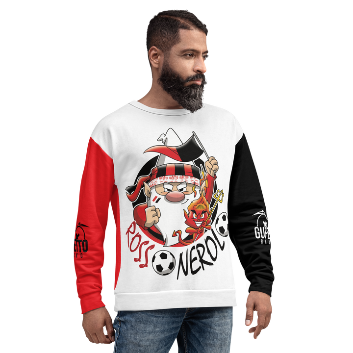 Felpa unisex Uomo/Donna ROSSO NEROLO - Gufetto Brand 