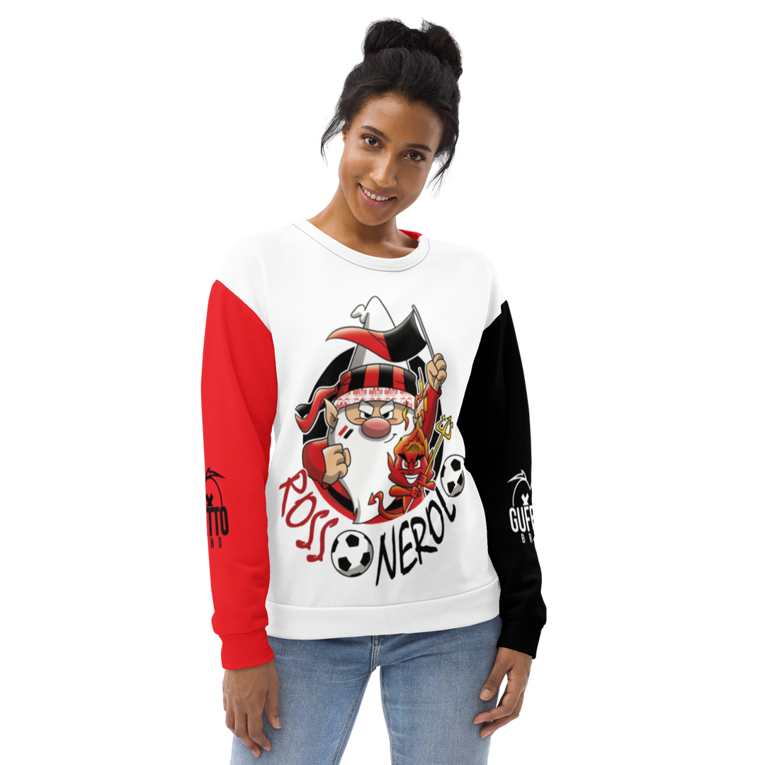Felpa unisex Uomo/Donna ROSSO NEROLO - Gufetto Brand 