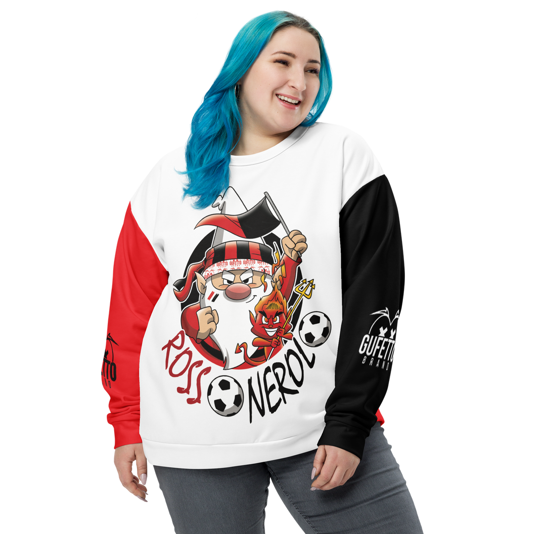 Felpa unisex Uomo/Donna ROSSO NEROLO - Gufetto Brand 