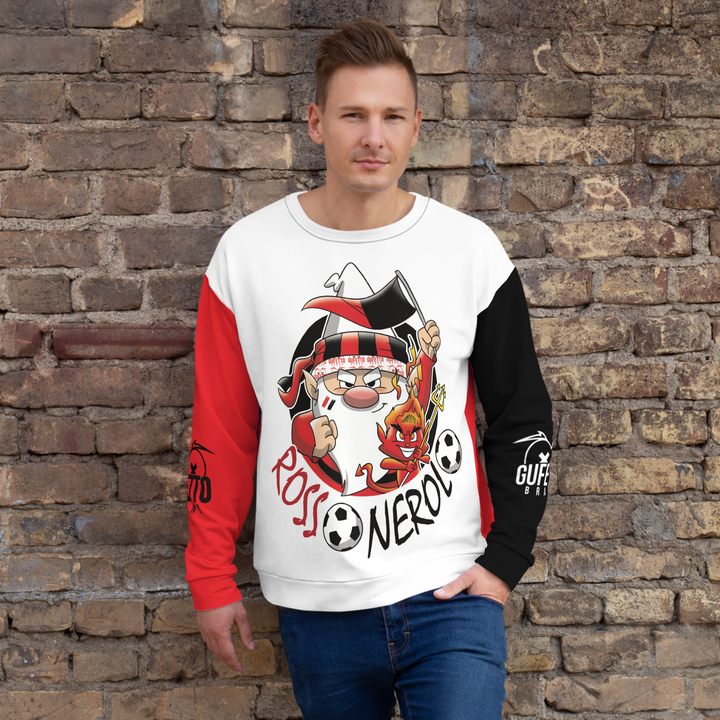 Felpa unisex Uomo/Donna ROSSO NEROLO - Gufetto Brand 