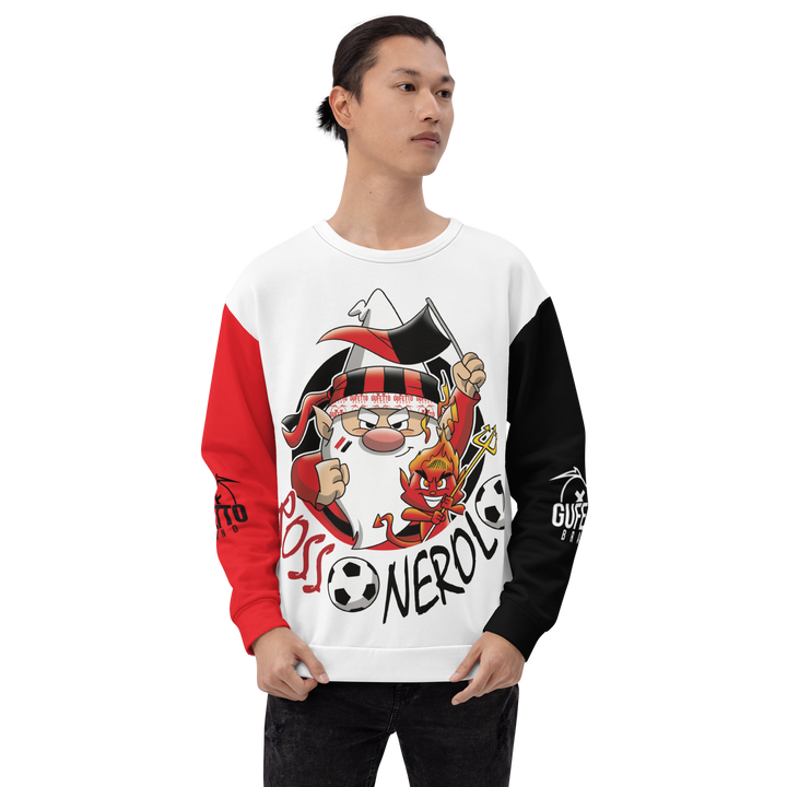 Felpa unisex Uomo/Donna ROSSO NEROLO - Gufetto Brand 