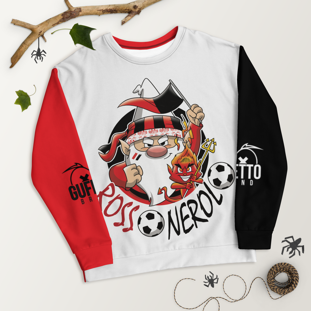 Felpa unisex Uomo/Donna ROSSO NEROLO - Gufetto Brand 