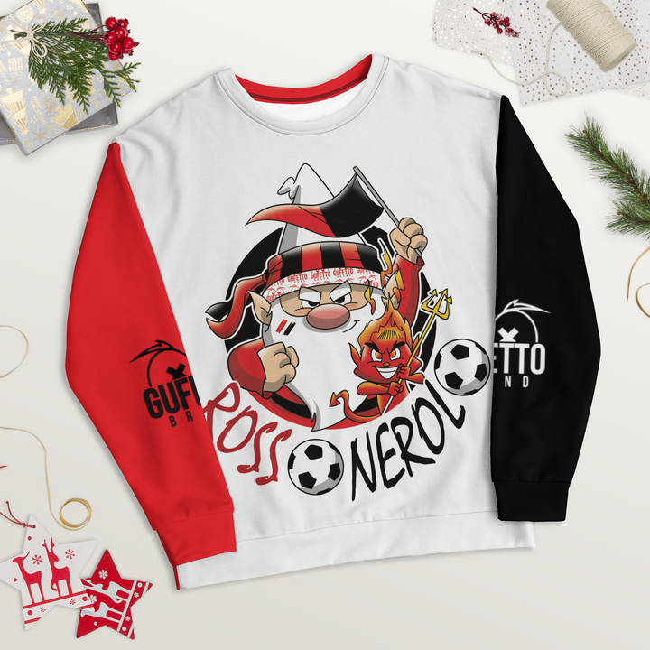 Felpa unisex Uomo/Donna ROSSO NEROLO - Gufetto Brand 