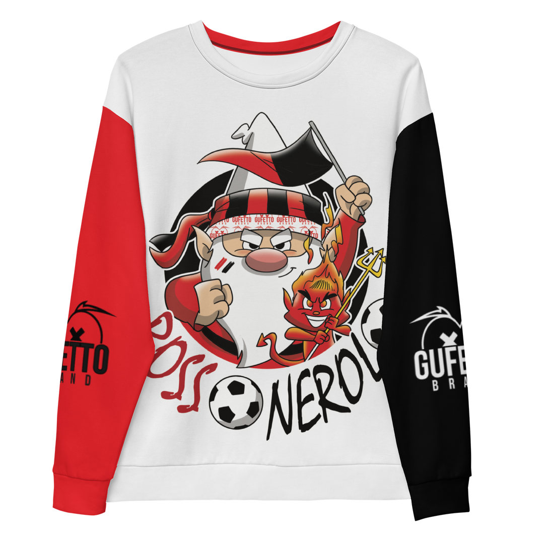 Felpa unisex Uomo/Donna ROSSO NEROLO - Gufetto Brand 