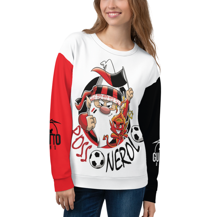 Felpa unisex Uomo/Donna ROSSO NEROLO - Gufetto Brand 