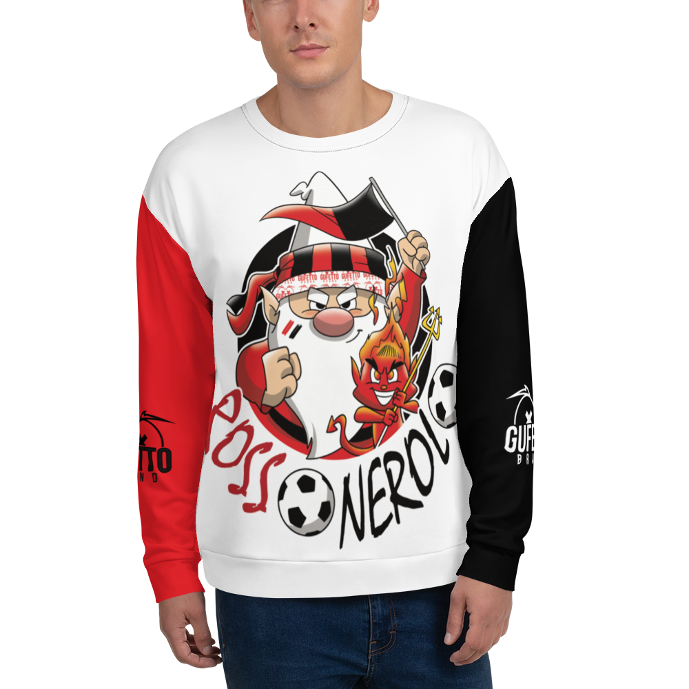 Felpa unisex Uomo/Donna ROSSO NEROLO - Gufetto Brand 