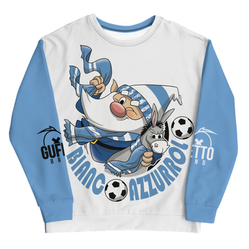 Felpa unisex Uomo/Donna BIANCO AZZURROLO