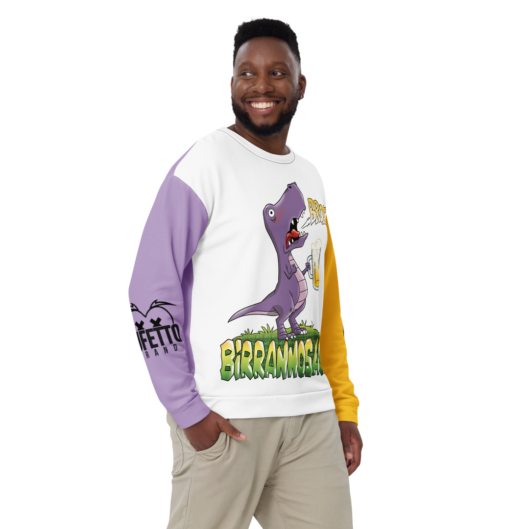 Felpa unisex Uomo/Donna BIRRANNOSAURO - Gufetto Brand 