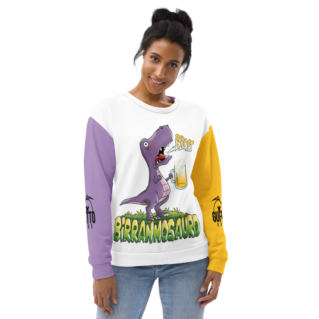 Felpa unisex Uomo/Donna BIRRANNOSAURO - Gufetto Brand 
