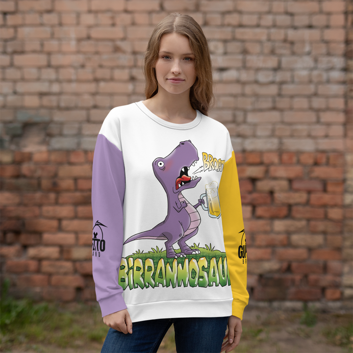 Felpa unisex Uomo/Donna BIRRANNOSAURO - Gufetto Brand 