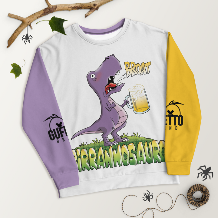 Felpa unisex Uomo/Donna BIRRANNOSAURO - Gufetto Brand 