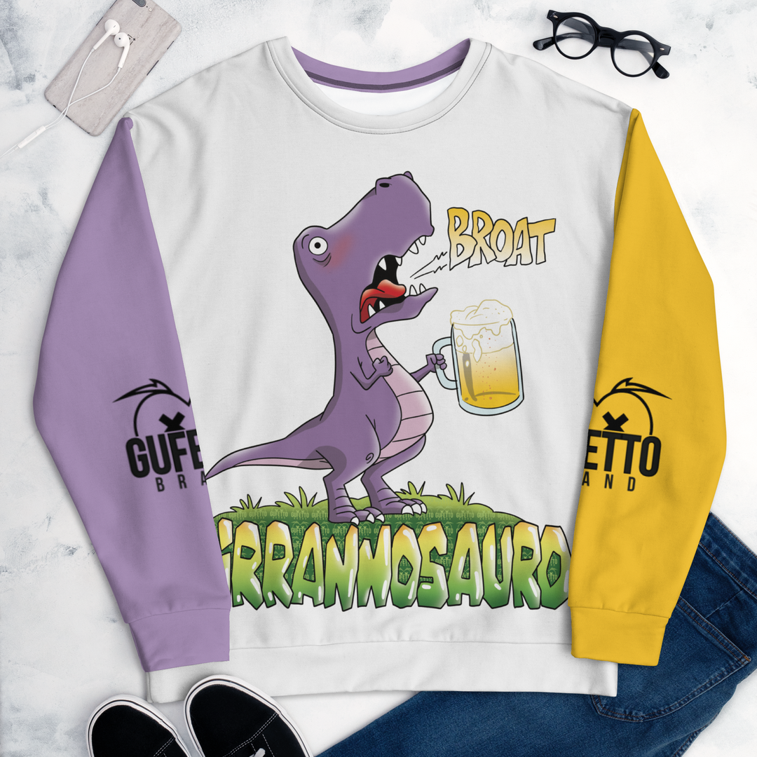 Felpa unisex Uomo/Donna BIRRANNOSAURO - Gufetto Brand 
