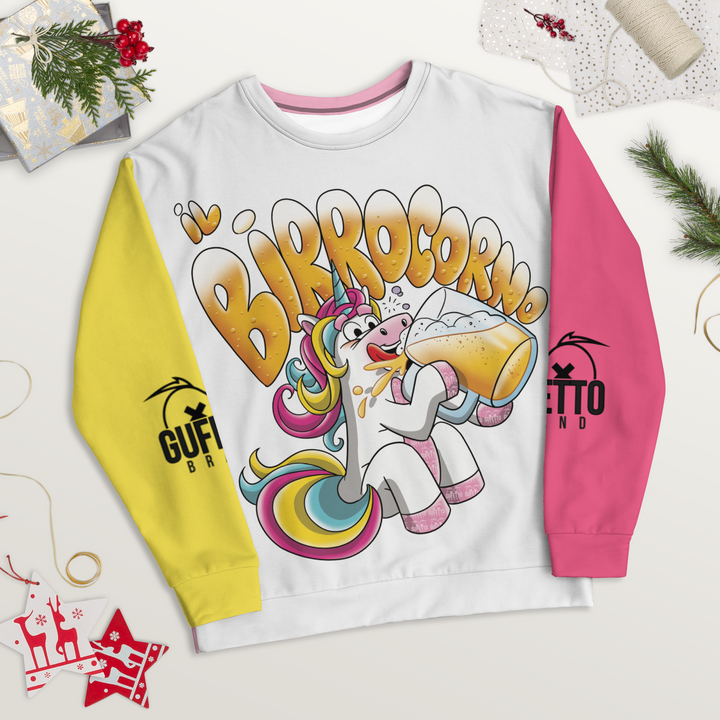 Felpa unisex Uomo/Donna IL BIRROCORNO - Gufetto Brand 
