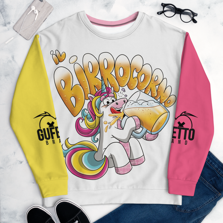 Felpa unisex Uomo/Donna IL BIRROCORNO - Gufetto Brand 