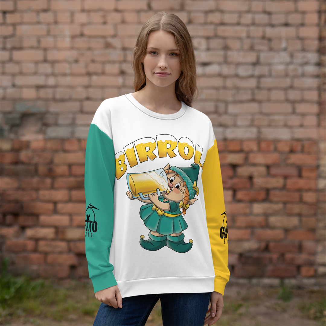 Felpa unisex Uomo/Donna BIRROLA - Gufetto Brand 