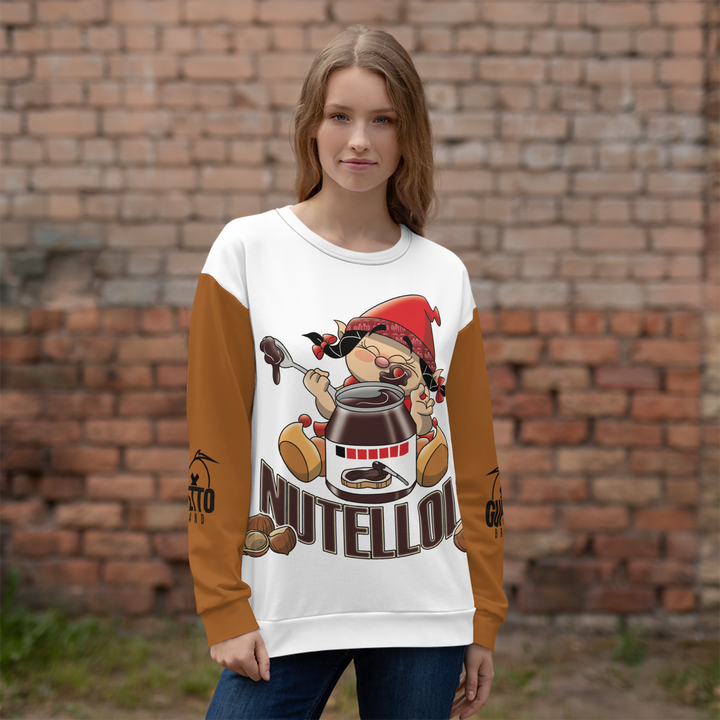 Felpa unisex Uomo/Donna NUTELLOLA - Gufetto Brand 